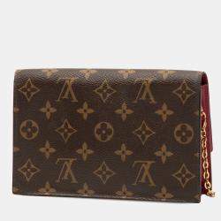 مملوكة مسبقًا Louis Vuitton Brown Monogram Flore Wallet On Chain