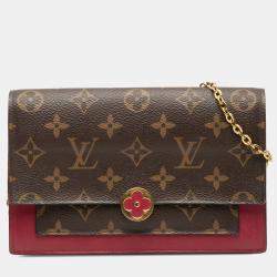 مملوكة مسبقًا Louis Vuitton Brown Monogram Flore Wallet On Chain