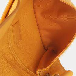 Pre Owned Louis Vuitton Safran Yellow Grained Calfskin Aerogram Takeoff Slingbag