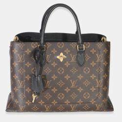 مملوكة مسبقًا Louis Vuitton Black Monogram Canvas Flower Tote