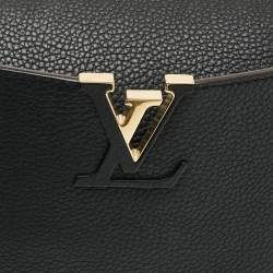 مملوكة مسبقًا حقيبة لوي فيتون كابوسين جلد رمادي متوسط الحجم