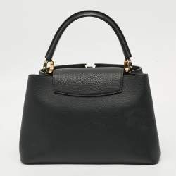 مملوكة مسبقًا حقيبة لوي فيتون كابوسين جلد رمادي متوسط الحجم