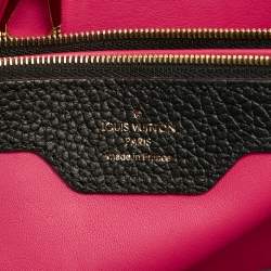 مملوكة مسبقًا حقيبة لوي فيتون كابوسين جلد رمادي متوسط الحجم