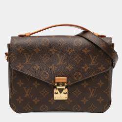 Pre Owned Louis Vuitton Brown Monogram Pochette Metis