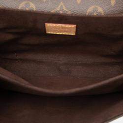 Pre Owned Louis Vuitton Brown Monogram Pochette Metis