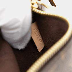 Pre Owned Louis Vuitton Brown Monogram Pochette Metis