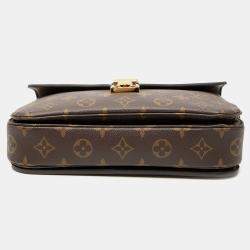 Pre Owned Louis Vuitton Brown Monogram Pochette Metis