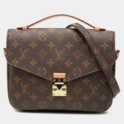 Pre Owned Louis Vuitton Brown Monogram Pochette Metis