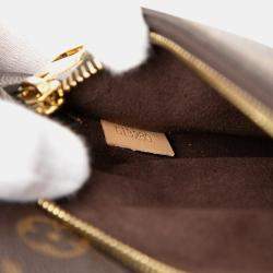 Pre Owned Louis Vuitton Brown Monogram Pochette Metis