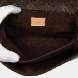 Pre Owned Louis Vuitton Brown Monogram Pochette Metis