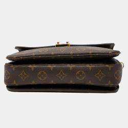 Pre Owned Louis Vuitton Brown Monogram Pochette Metis