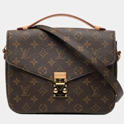 Pre Owned Louis Vuitton Brown Monogram Pochette Metis