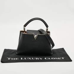 مملوكة مسبقًا حقيبة لويس فيتون كابوسين بيثون جلد أزرق بحري/بيج بي بي