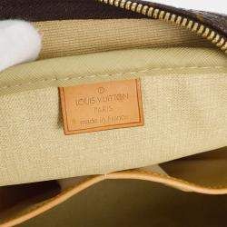 Pre Owned Louis Vuitton Brown Monogram Coated Canvas, Leather Deauville Bowling Vanity Handbag