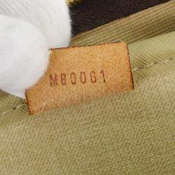 Pre Owned Louis Vuitton Brown Monogram Coated Canvas, Leather Deauville Bowling Vanity Handbag