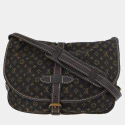 مملوكة مسبقًا Louis Vuitton Brown Monogram Mini Lin Saumur 30 Shoulder Bag