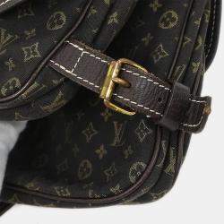 مملوكة مسبقًا Louis Vuitton Brown Monogram Mini Lin Saumur 30 Shoulder Bag