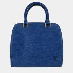 Pre Owned Louis Vuitton Blue Epi Pont Neuf Handbag
