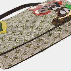 Pre Owned Louis Vuitton Monogram Green Pochette Conte De Fees Handbag