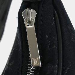 Pre Owned Louis Vuitton Black Monogram Satin Little Boulogne Handbag