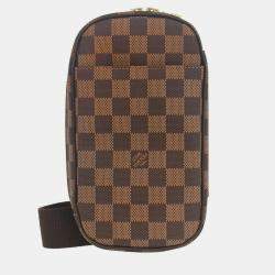 Pre Owned Louis Vuitton Damier Pochette Gange Body Bum Bag