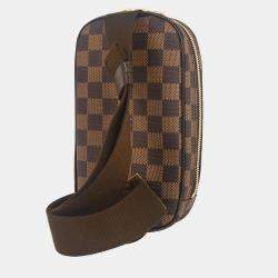 Pre Owned Louis Vuitton Damier Pochette Gange Body Bum Bag