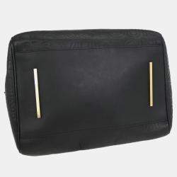 Pre Owned Louis Vuitton Black Leather Paris Speedy Cube Handbag