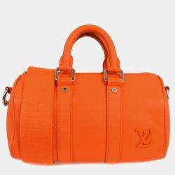 مملوكة مسبقًا Louis Vuitton Orange LV Aerogram Keepall XS 2way Handbag