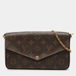 Pre Owned Louis Vuitton Brown Monogram Pochette Felicie