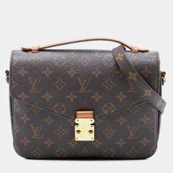 Pre Owned Louis Vuitton Brown Monogram Pochette Metis