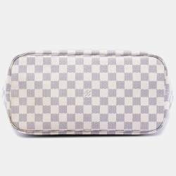 مملوكة مسبقًا Louis Vuitton White Damier Azur Neverfull MM