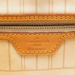 مملوكة مسبقًا Louis Vuitton White Damier Azur Neverfull MM