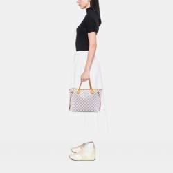 مملوكة مسبقًا Louis Vuitton White Damier Azur Neverfull MM