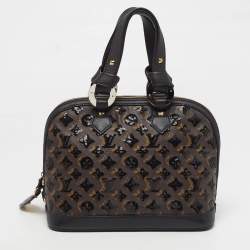 مملوكة مسبقًا Louis Vuitton Eclipse Alma Limited Edition Black Monogram Canvas Sequins Bag