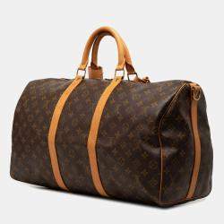 مملوكة مسبقًا Louis Vuitton Brown Monogram Keepall Bandouliere 50