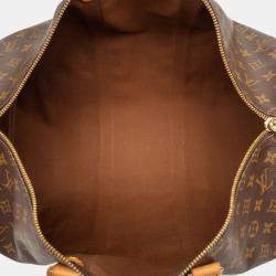 مملوكة مسبقًا Louis Vuitton Brown Monogram Keepall Bandouliere 50