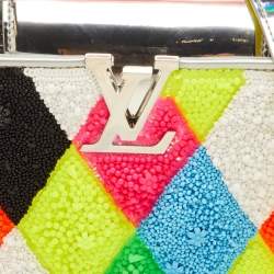 Pre Owned Louis Vuitton Ugo Rondinone Multicolor Harlequin Resin Beads Artycapucines BB Bag