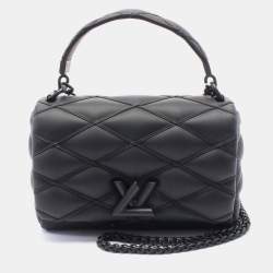 مملوكة مسبقًا Louis Vuitton Go-14 Mm Maltage Blackout Handbag Leather Black