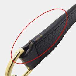 Pre Owned حقيبة لوي فيتون كابوسينز MM جلد توريلون أسود/كريم/غال أسود