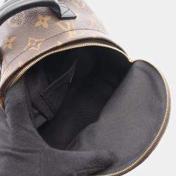 مملوكة مسبقًا حقيبة ظهر لويس فيتون ميني بالم سبرينغز كانفاس مغطى جلد مونوغرام بني أسود