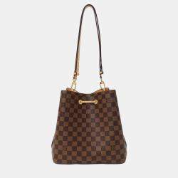 Pre Owned حقيبة لوي فيتون نيو نويه فينوس كانفاس دامير بني/زهري حقيبة كتف كروس بودي