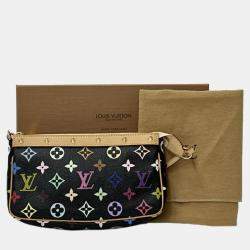 Pre Owned Louis Vuitton Monogram Multicolor Handbag Pochette Accessoires Noir