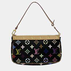 Pre Owned Louis Vuitton Monogram Multicolor Handbag Pochette Accessoires Noir