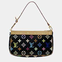 Pre Owned Louis Vuitton Monogram Multicolor Handbag Pochette Accessoires Noir