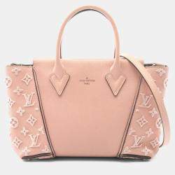 مملوكة مسبقًا حقيبة لوي فيتون واسعة W صغيرة مخمل مونوغرام جلد وردي