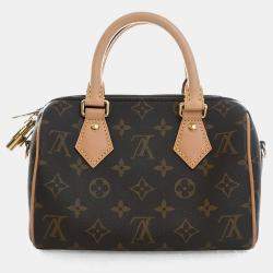 Pre Owned حقيبة لوي فيتون مونوغرام براون قماش مطلي سبيدي باندولير 20