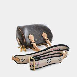 Pre Owned حقيبة لوي فيتون مونوغرام براون قماش مطلي سبيدي باندولير 20