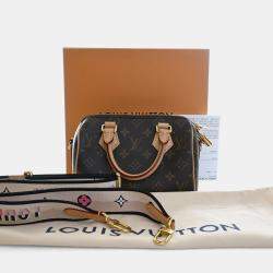 Pre Owned حقيبة لوي فيتون مونوغرام براون قماش مطلي سبيدي باندولير 20