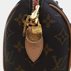 Pre Owned حقيبة لوي فيتون مونوغرام براون قماش مطلي سبيدي باندولير 20