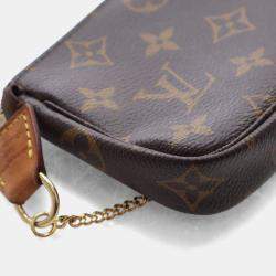 Pre Owned حقيبة ميني بوشيت أكسسواريز قماش مبطن بني مونوغرام لويس فيتون